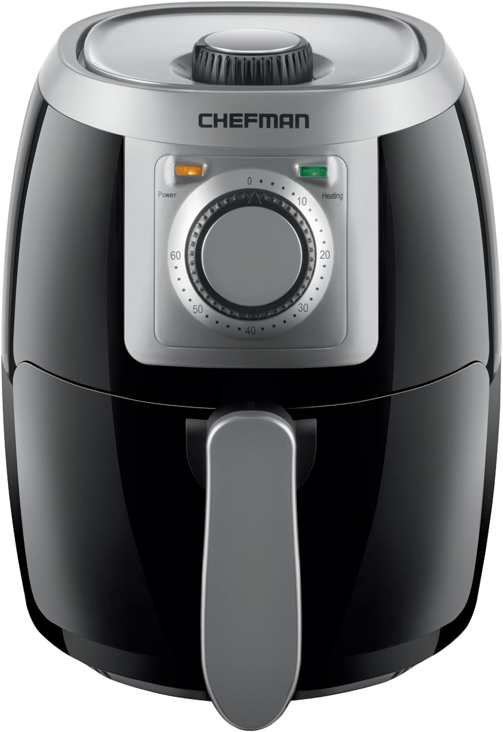 2L Mini Air Fryer – Digital Space-Saving Compact Air Fryer with Nonstick and Dishwasher Safe Basket, Quick & Easy Meals in Minutes, Features Digital Timer and Shake Reminder – Grey