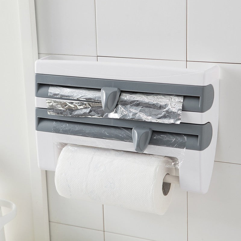 4-in-1 Kitchen Roll & Foil Dispenser – Wrap, Tissue & Film Holder