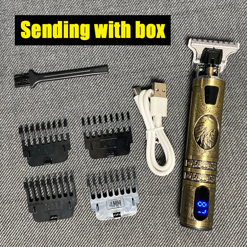 Retro T9 Hair Clipper – Stylish, Powerful & USB Rechargeable