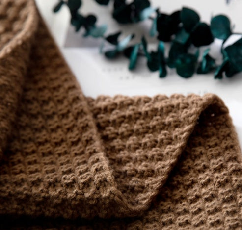 Fringed Knit Wool Blanket – Soft, Warm & Perfect for Lounging