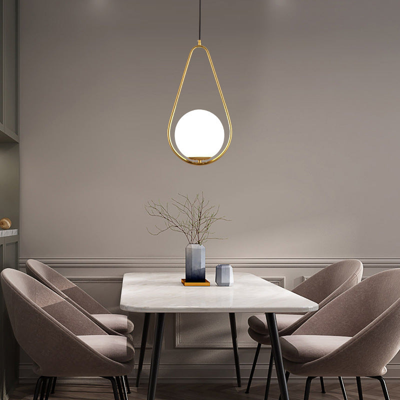 Golden Glass Ball Bedside Lamp – Elegant Modern Night Light