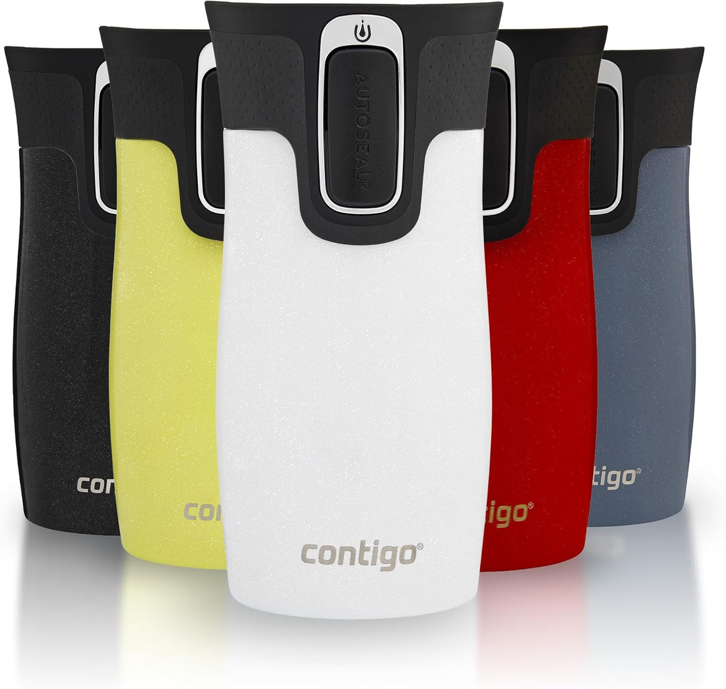 West Loop Mini Autoseal Travel Mug | Stainless Steel Thermal Mug | Vacuum Flask | Leakproof Tumbler | Coffee to Go Mug with BPA Free Easy-Clean Lid | 300 Ml