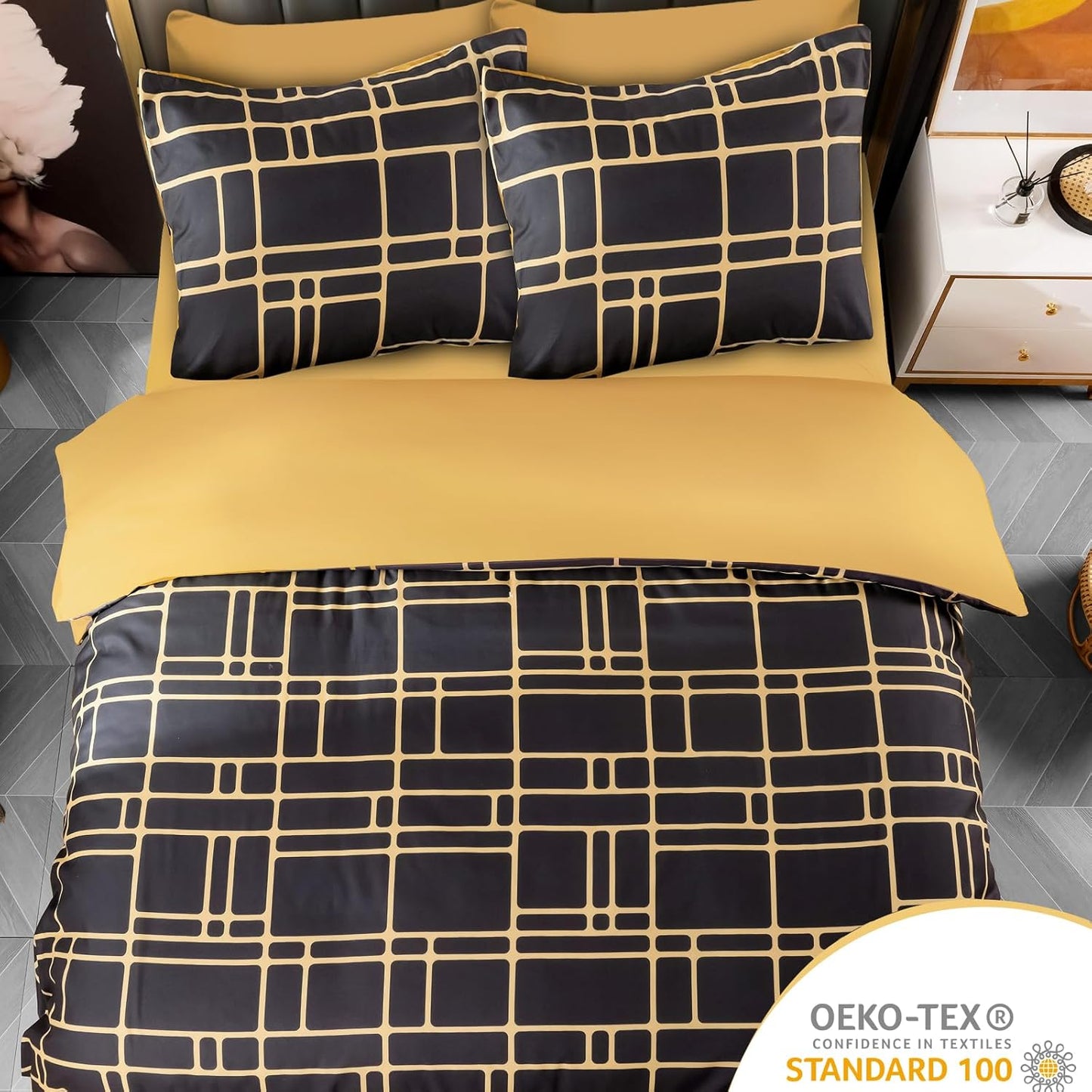 Double Duvet Set Premium Brushed Microfiber Duvet Cover Double Ultrasoft Hypoallergenic Duvet Double Cover Set Non Iron Luxury Bedding Set with Zipper Closure
