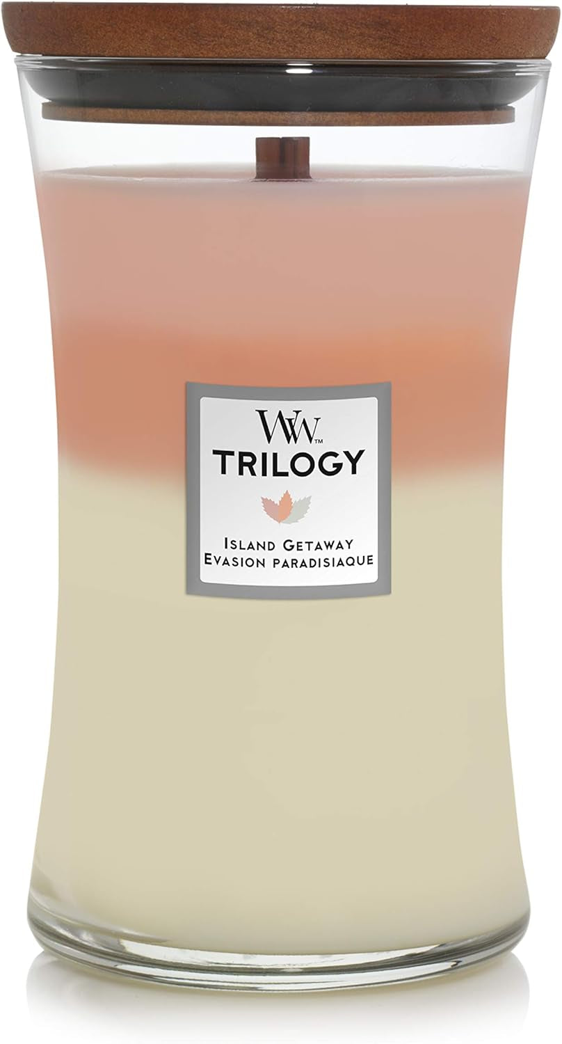 Scented Candle with Crackling Wick, Vanilla Bean Large Hourglass Candle, Long Burning Candles: up to 130 Hours, Perfect Gifts for Women