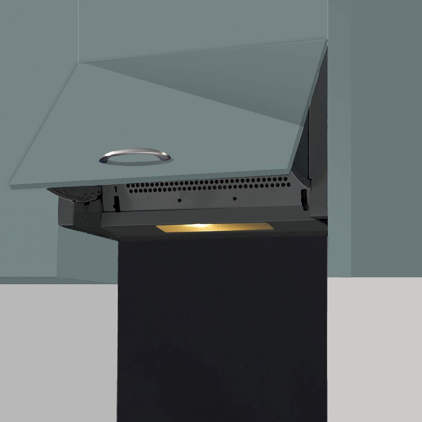SP60BL 60Cm X 75Cm Black Toughened Kitchen Glass Splashback