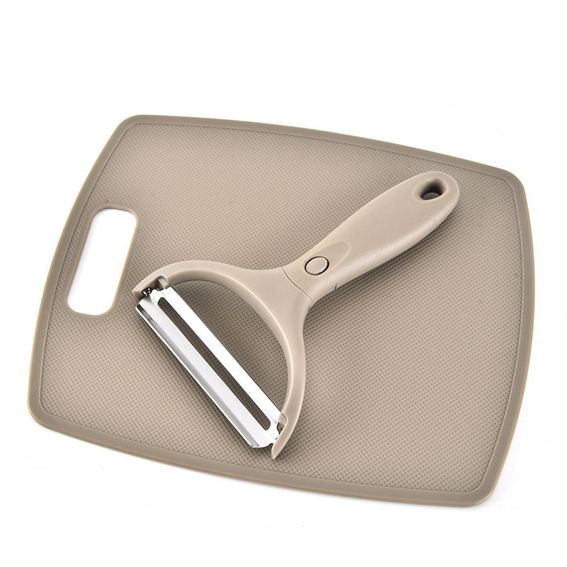 3-Piece Stainless Steel Cutter Set – Chopping Board, Peeler & Knife