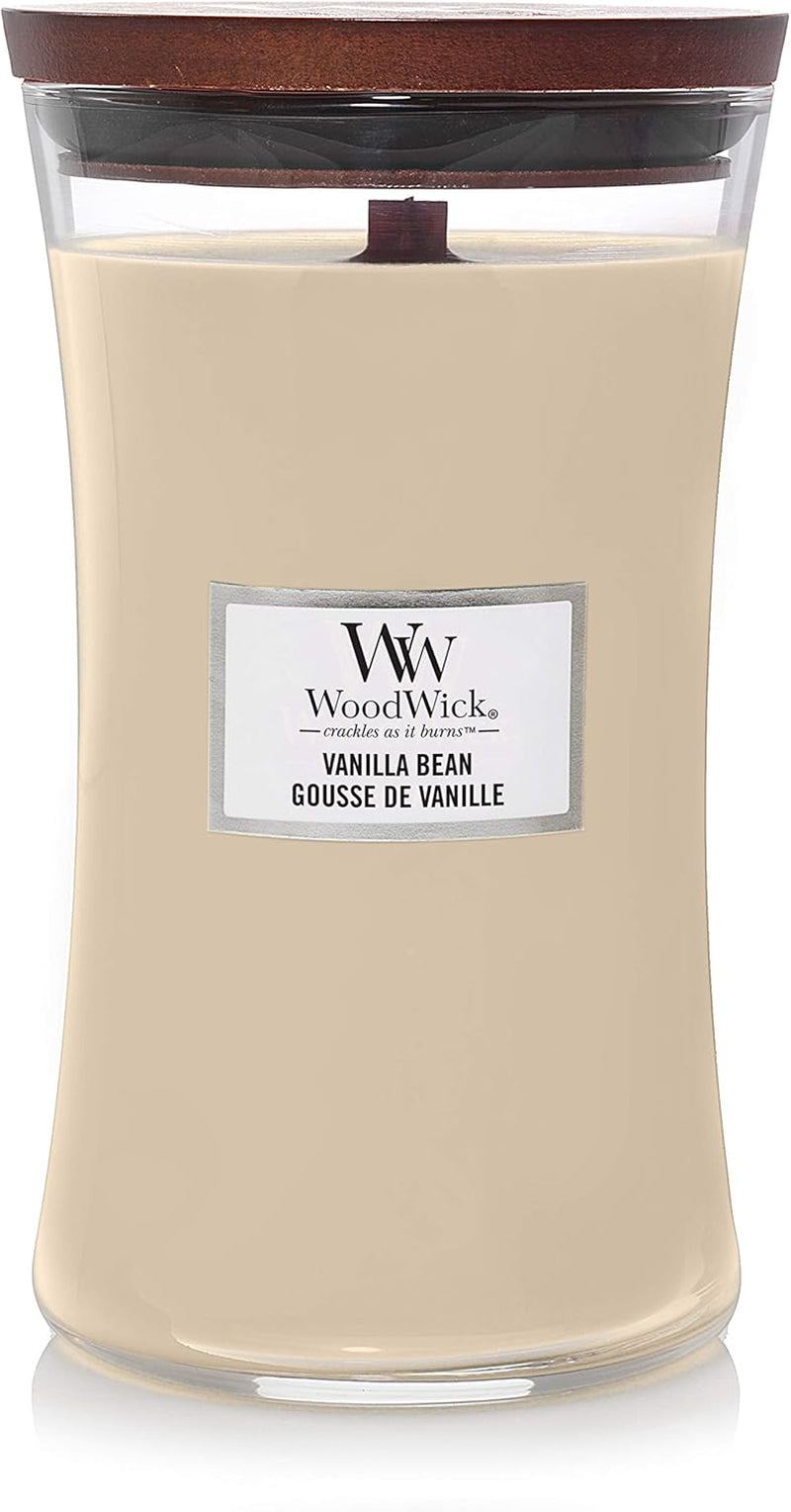 Scented Candle with Crackling Wick, Vanilla Bean Large Hourglass Candle, Long Burning Candles: up to 130 Hours, Perfect Gifts for Women