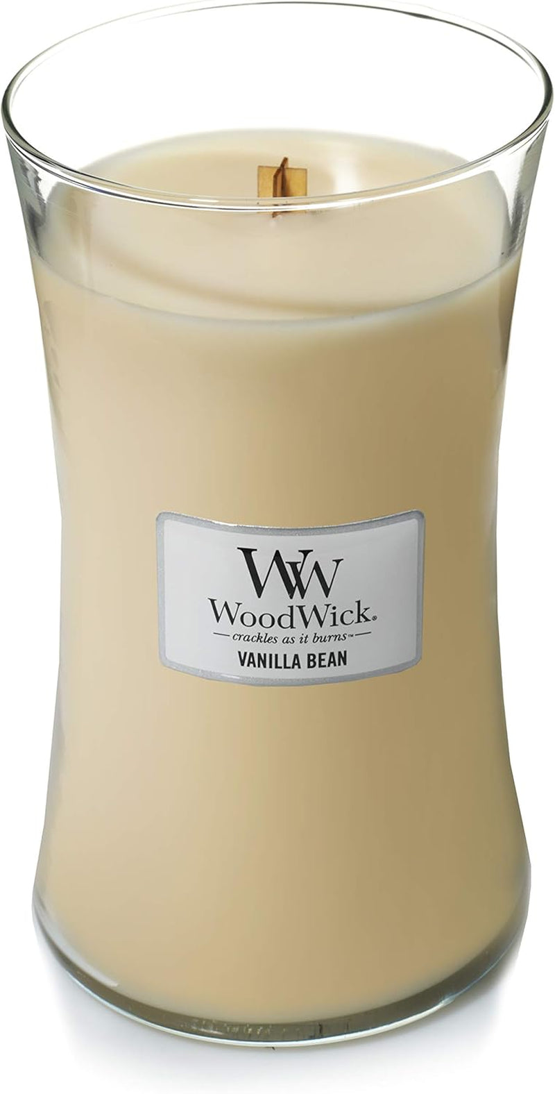 Scented Candle with Crackling Wick, Vanilla Bean Large Hourglass Candle, Long Burning Candles: up to 130 Hours, Perfect Gifts for Women