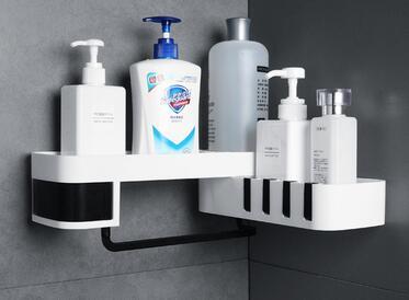 Space-Saving Bathroom Corner Shelf – No-Drill Wall Storage for Toiletries