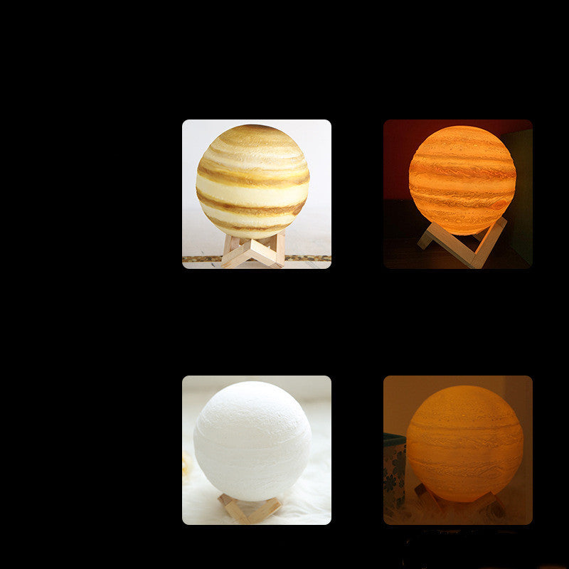 Moon & Jupiter LED Table Lamp – Creative Night Light for Bedside