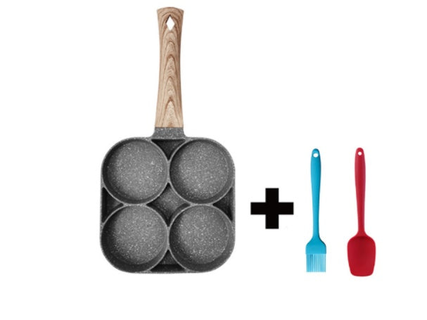4-Hole Non-Stick Frying Pan – Breakfast Maker for Eggs, Pancakes & Burgers