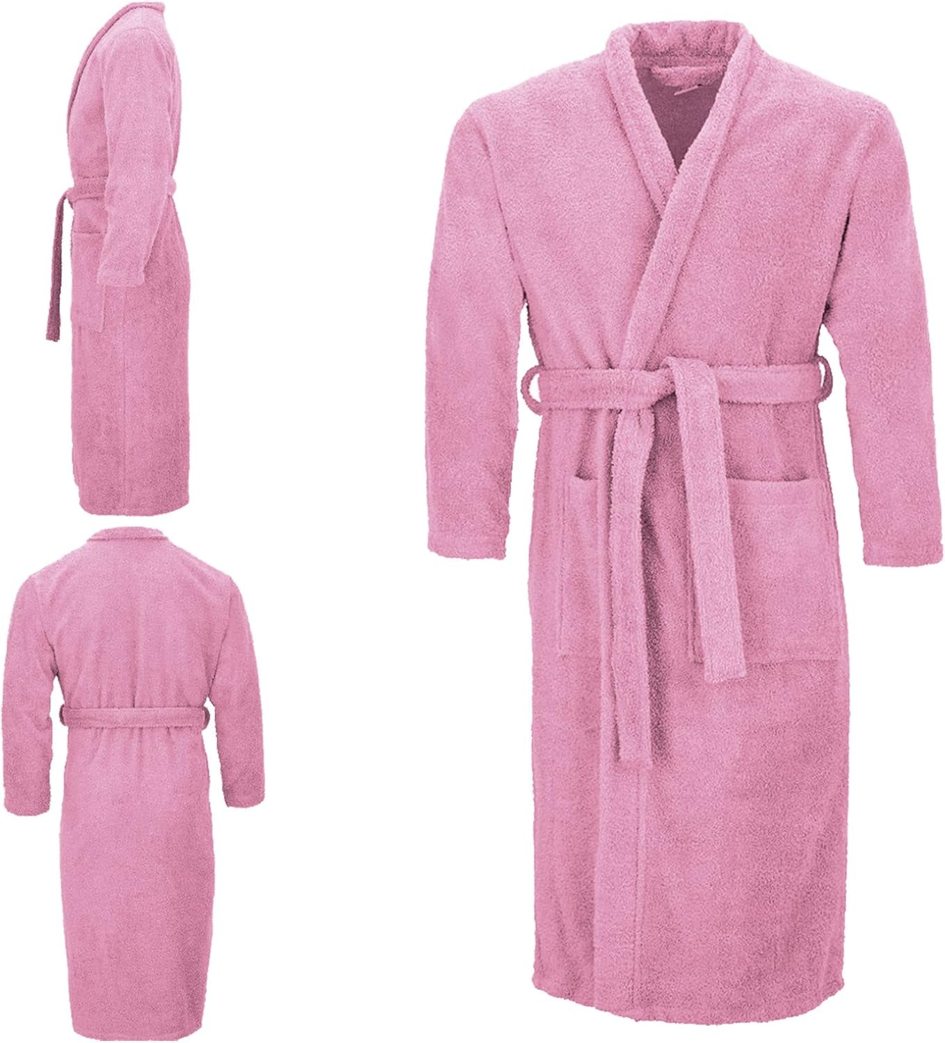 Dressing Gown 100% Cotton 500 Gsm Shawl Bath Robes for Men,Soft Dressing Gown for Women Uk,Towelling Robe for Men