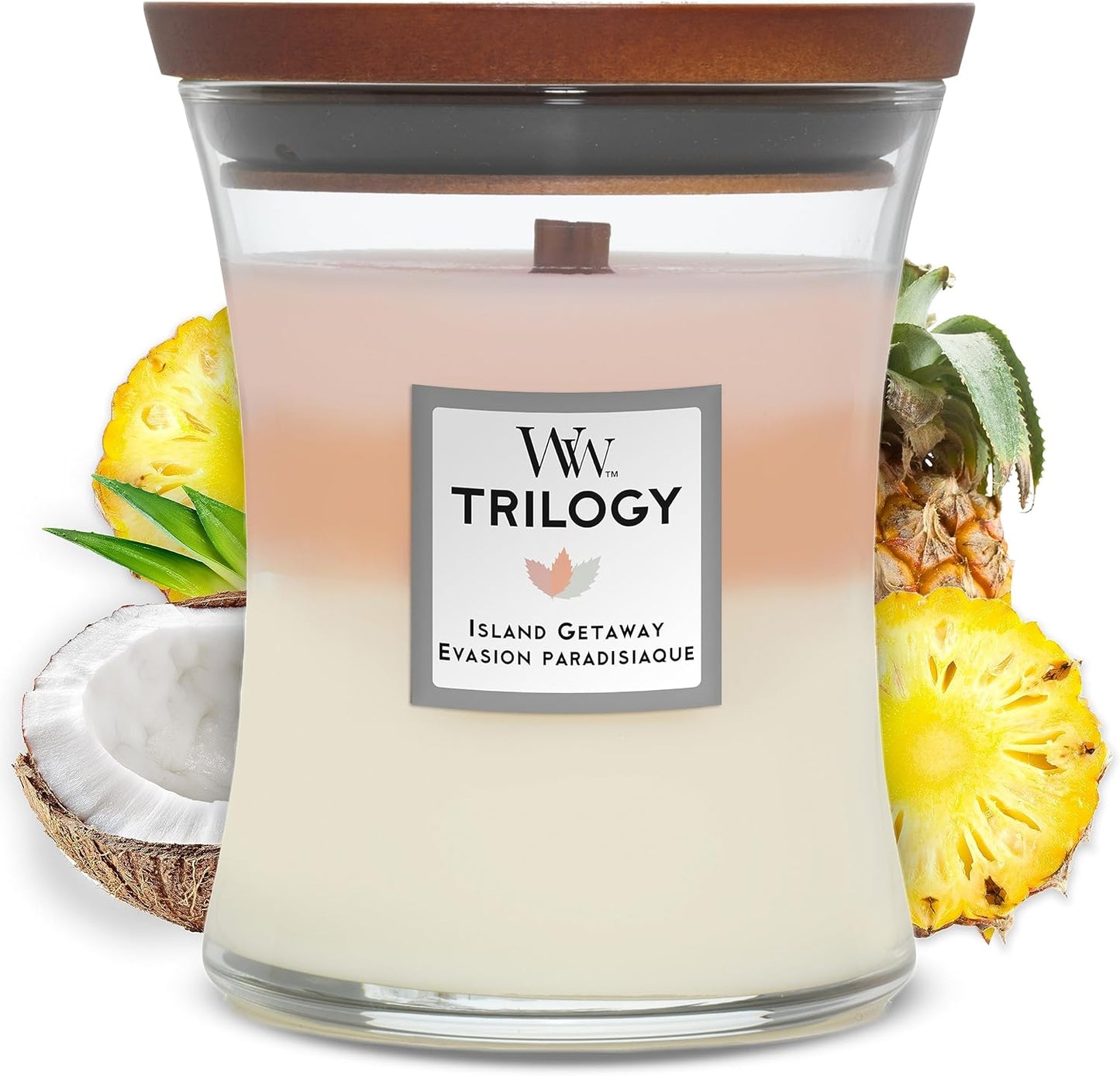 Scented Candle with Crackling Wick, Vanilla Bean Large Hourglass Candle, Long Burning Candles: up to 130 Hours, Perfect Gifts for Women