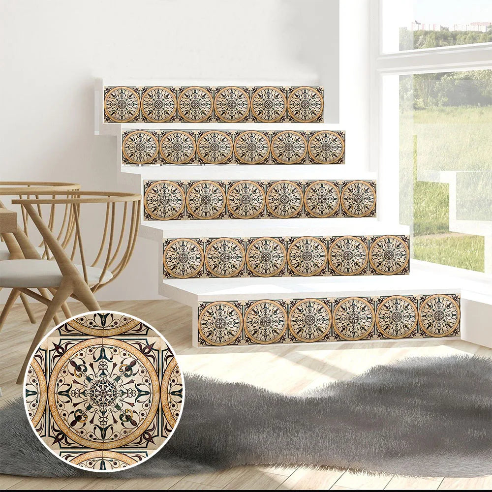 10pcs Blue & Gray Matte Surface Wall Sticker Film For Tiles /Ground in Kitchen Backsplash Floor PVC Art Wallpaper Peel & Stick