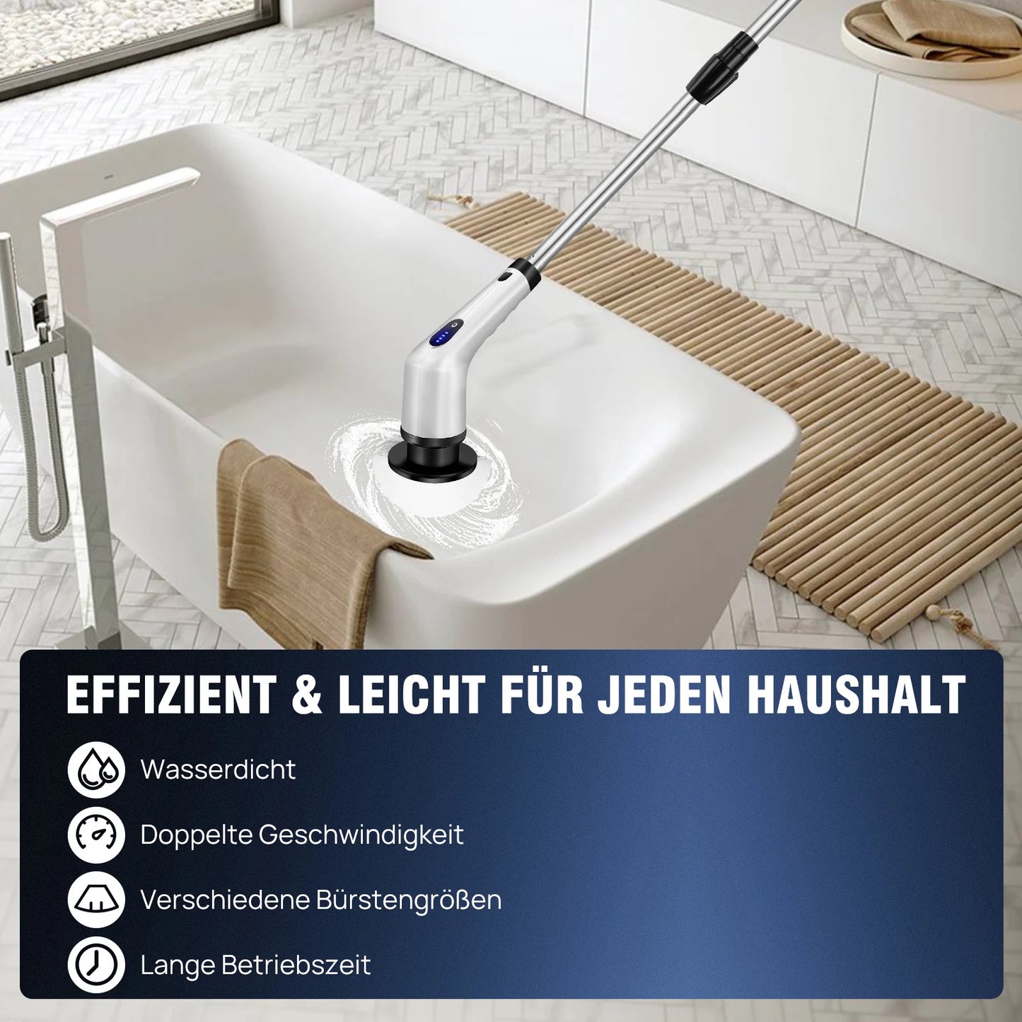 Cordless Power Scrubber – 10-in-1 Electric Brush for Easy Cleaning