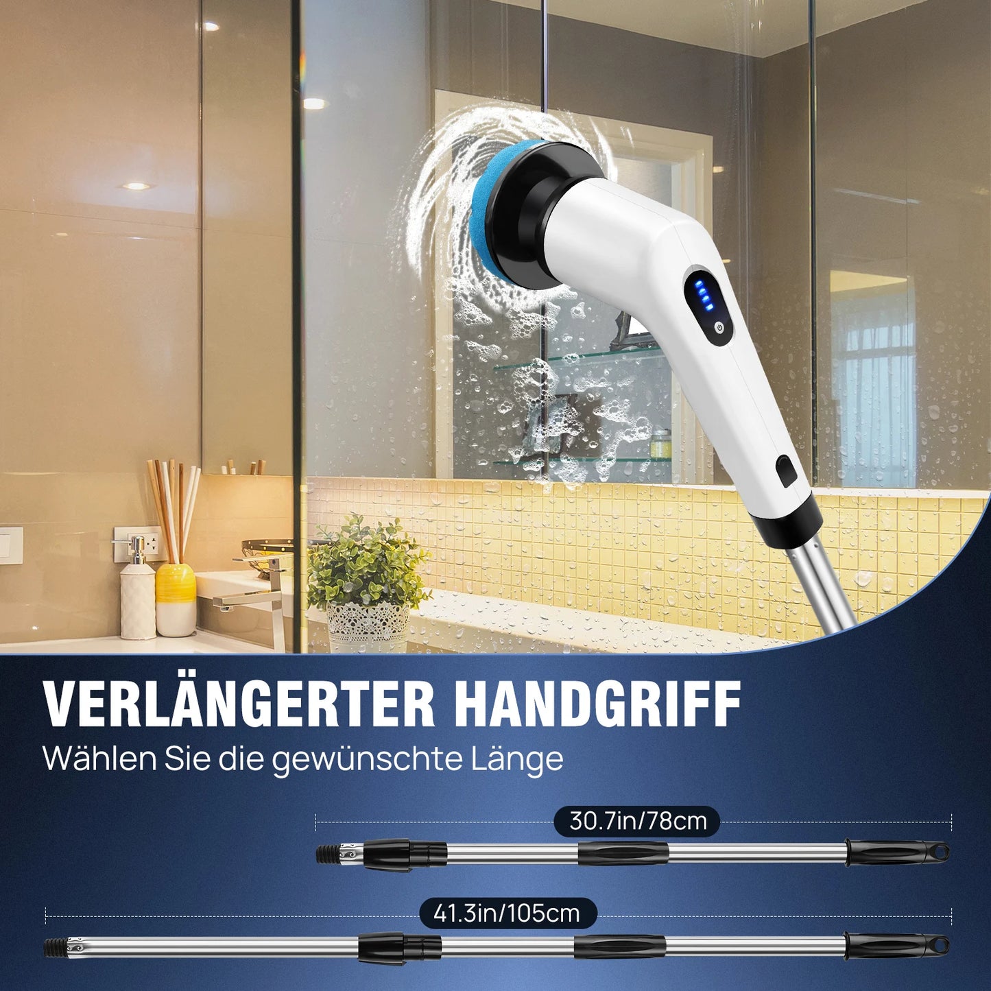 Cordless Power Scrubber – 10-in-1 Electric Brush for Easy Cleaning