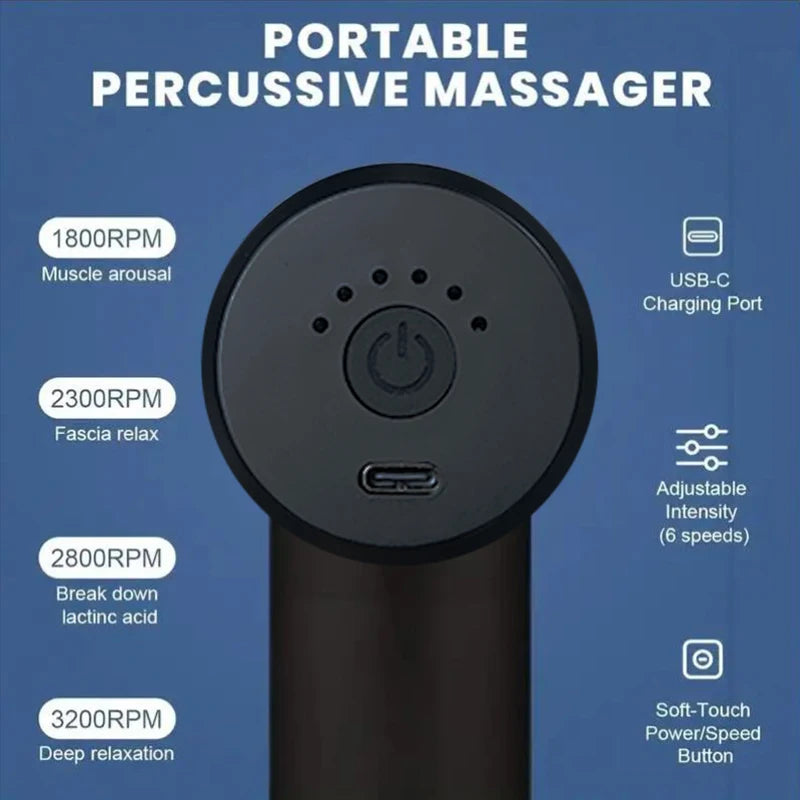 Mini Wireless Massage Gun – Deep Tissue Relief for Neck & Muscles