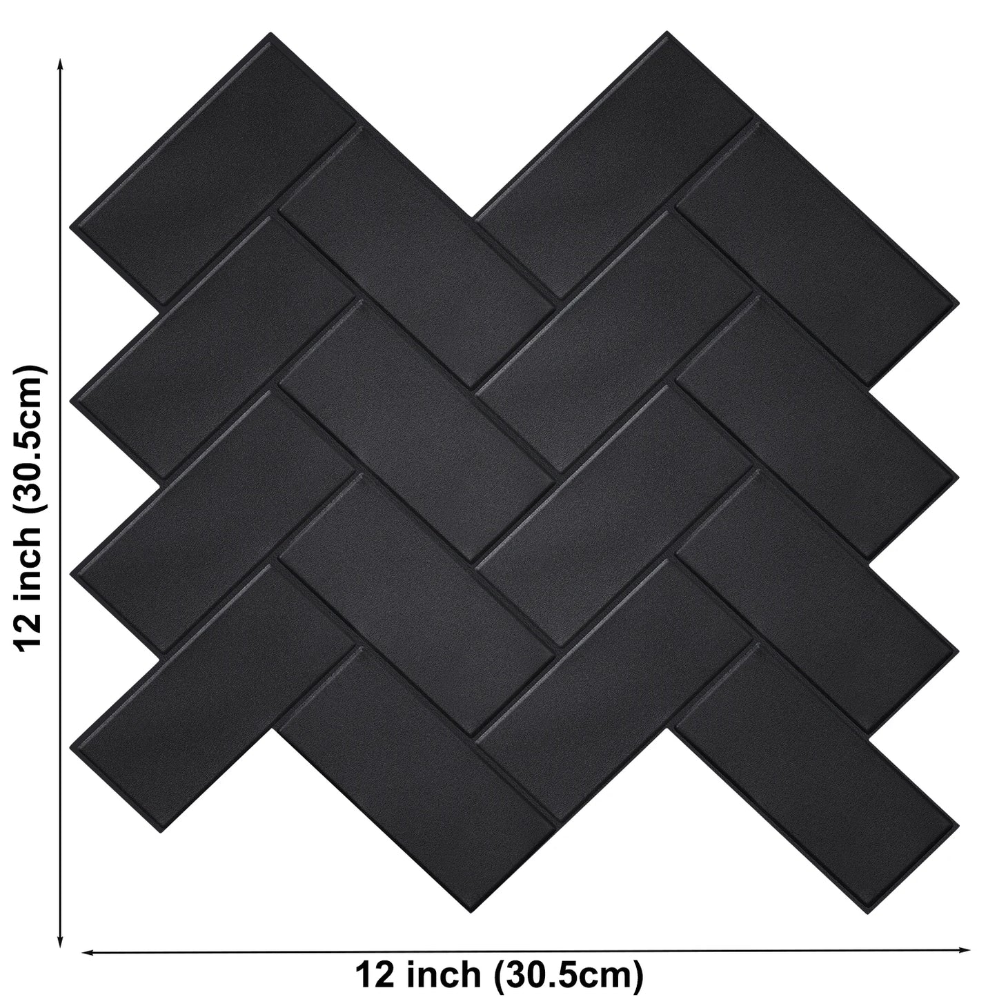 10 Pieces Peel and Stick Herringbone Wall Tiles DIY Kitchen Backsplash Big SIze Wall Sticker Waterproof Vinyl Wallpaper for Home