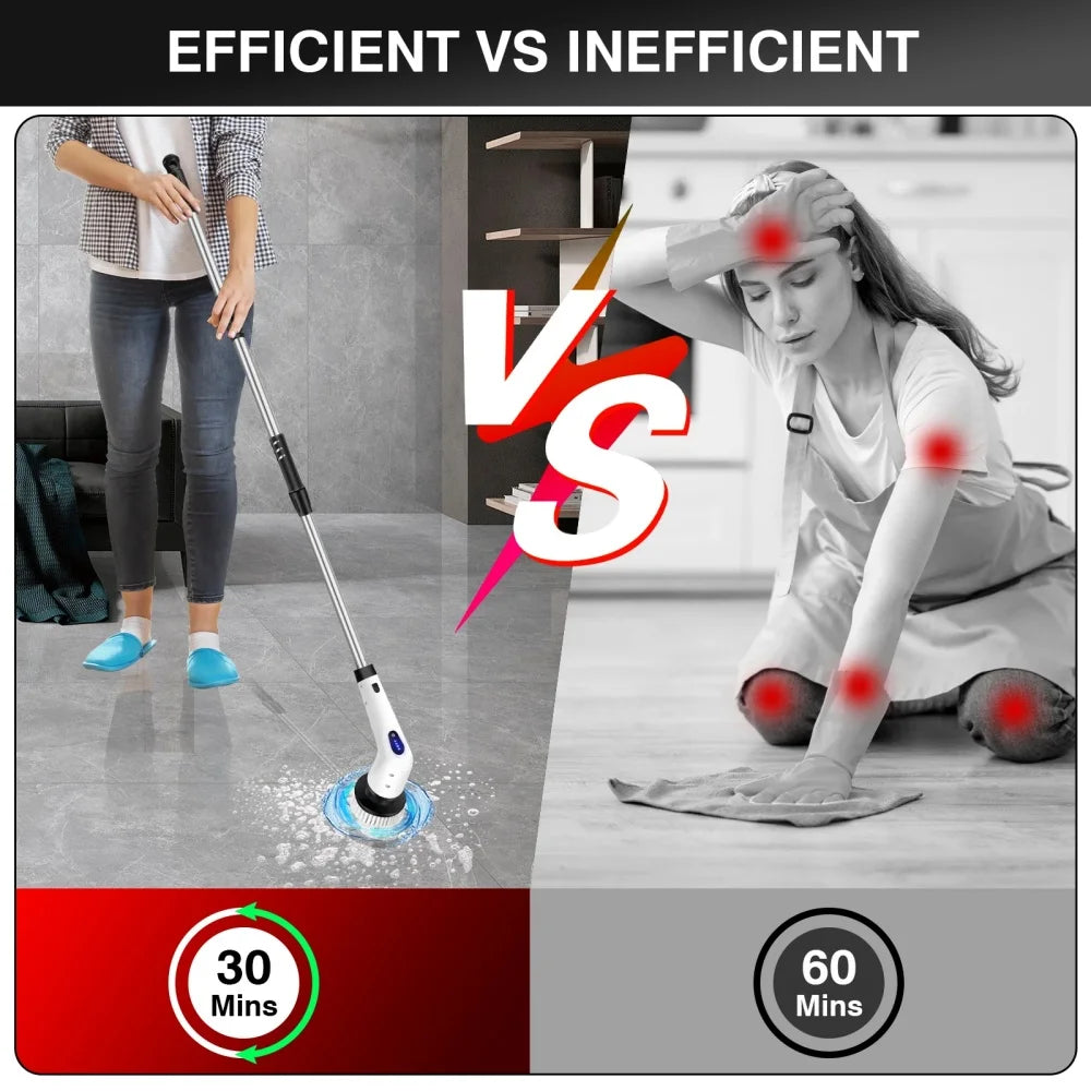 Cordless Power Scrubber – 10-in-1 Electric Brush for Easy Cleaning