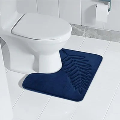 "3-Piece Non-Slip Bathroom Mat Set – Soft, Absorbent, and Stylish Leaf Design"