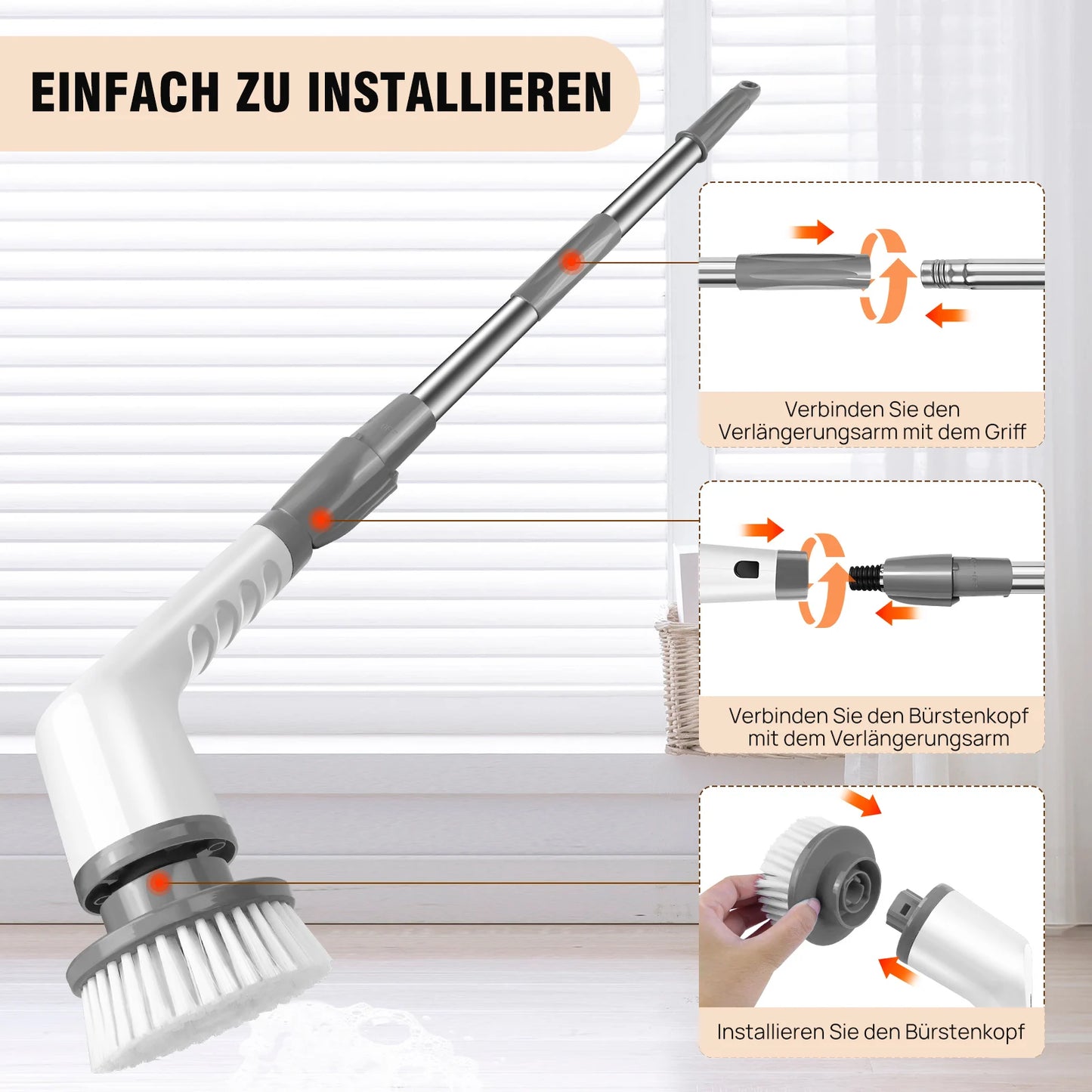 Cordless Power Scrubber – 10-in-1 Electric Brush for Easy Cleaning