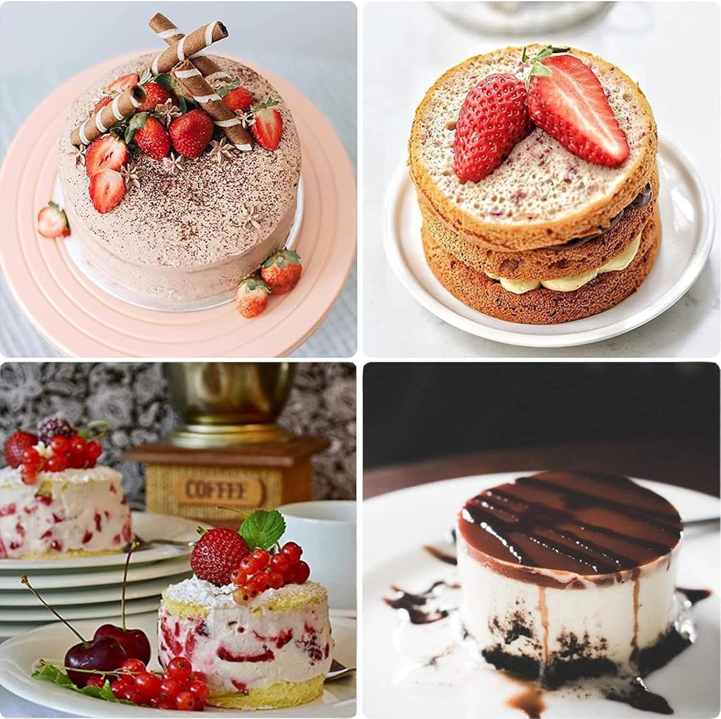 Cake Tins for Baking – 3Pcs round Cake Tin Set – 4/7/9 Inch Cake Tin, – Non-Stick Coating & Leak-Proof – Ideal for Baking Cheesecakes