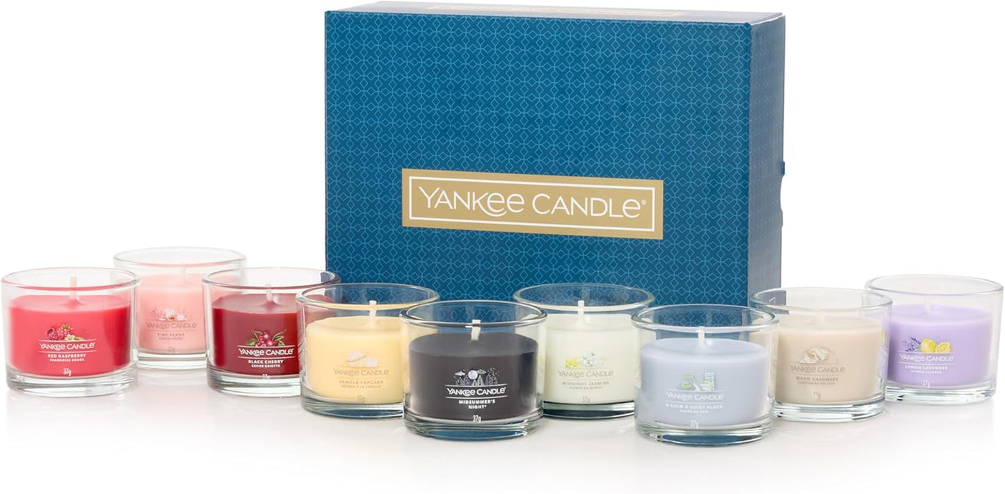 Scented Candles Gift Set, 6 Scented Mini Filled Votive Candles, Soy Blend Wax Mix, Perfect Gifts for Women