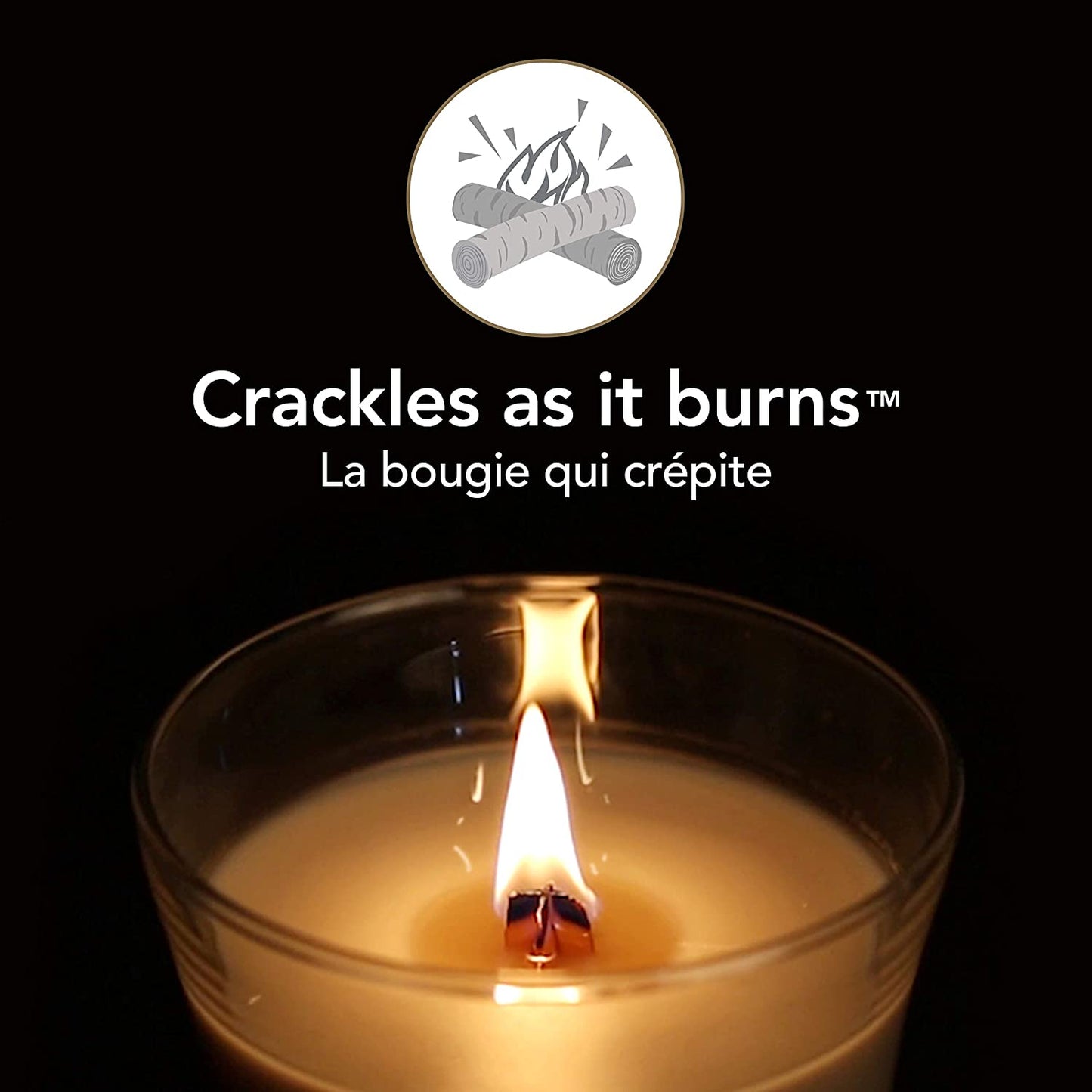 Scented Candle with Crackling Wick, Vanilla Bean Large Hourglass Candle, Long Burning Candles: up to 130 Hours, Perfect Gifts for Women