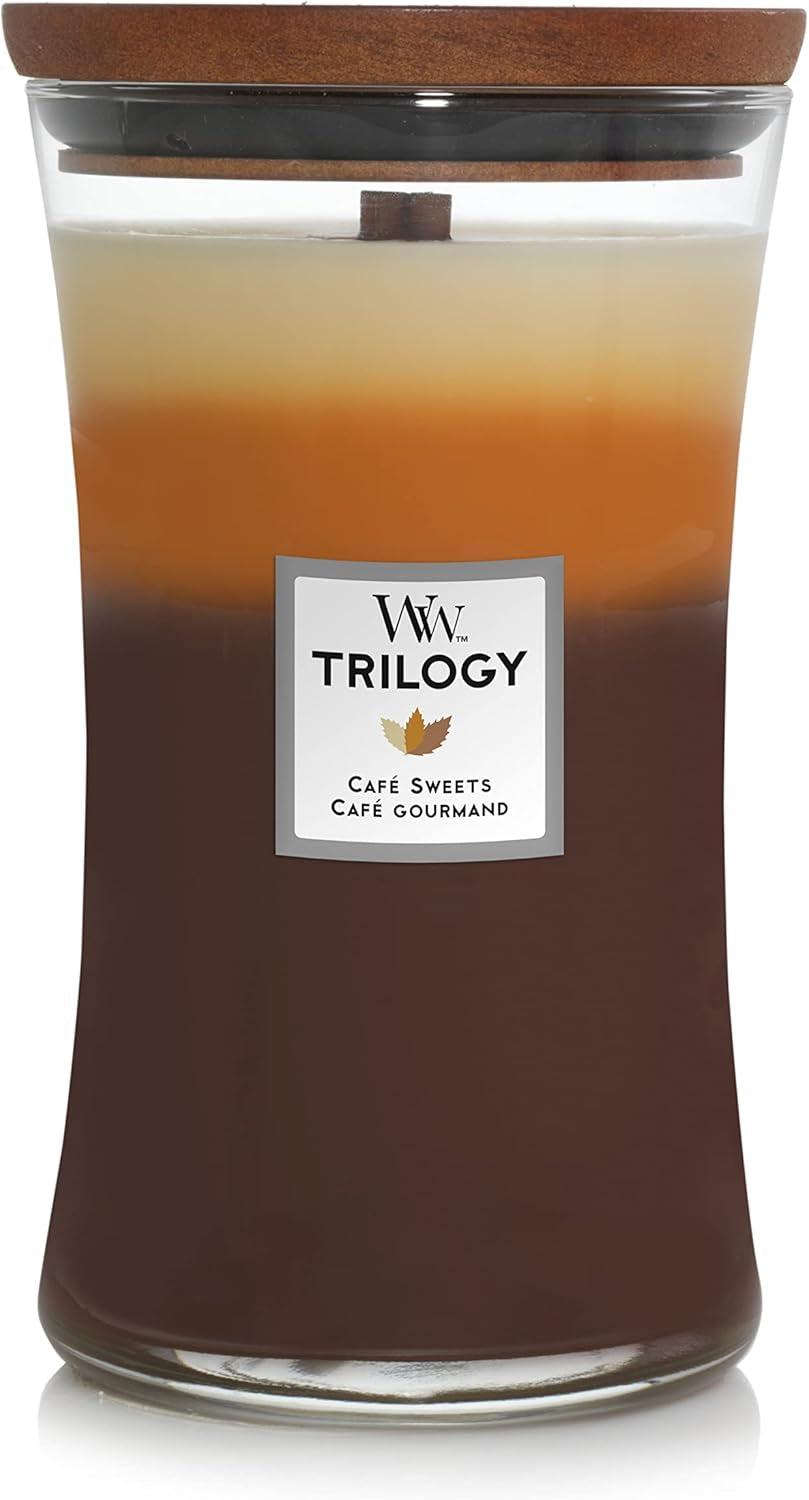 Scented Candle with Crackling Wick, Vanilla Bean Large Hourglass Candle, Long Burning Candles: up to 130 Hours, Perfect Gifts for Women