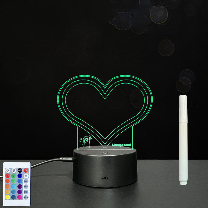 3D Acrylic LED Message Board – Handwriting Light-Up Sign for Home Decor