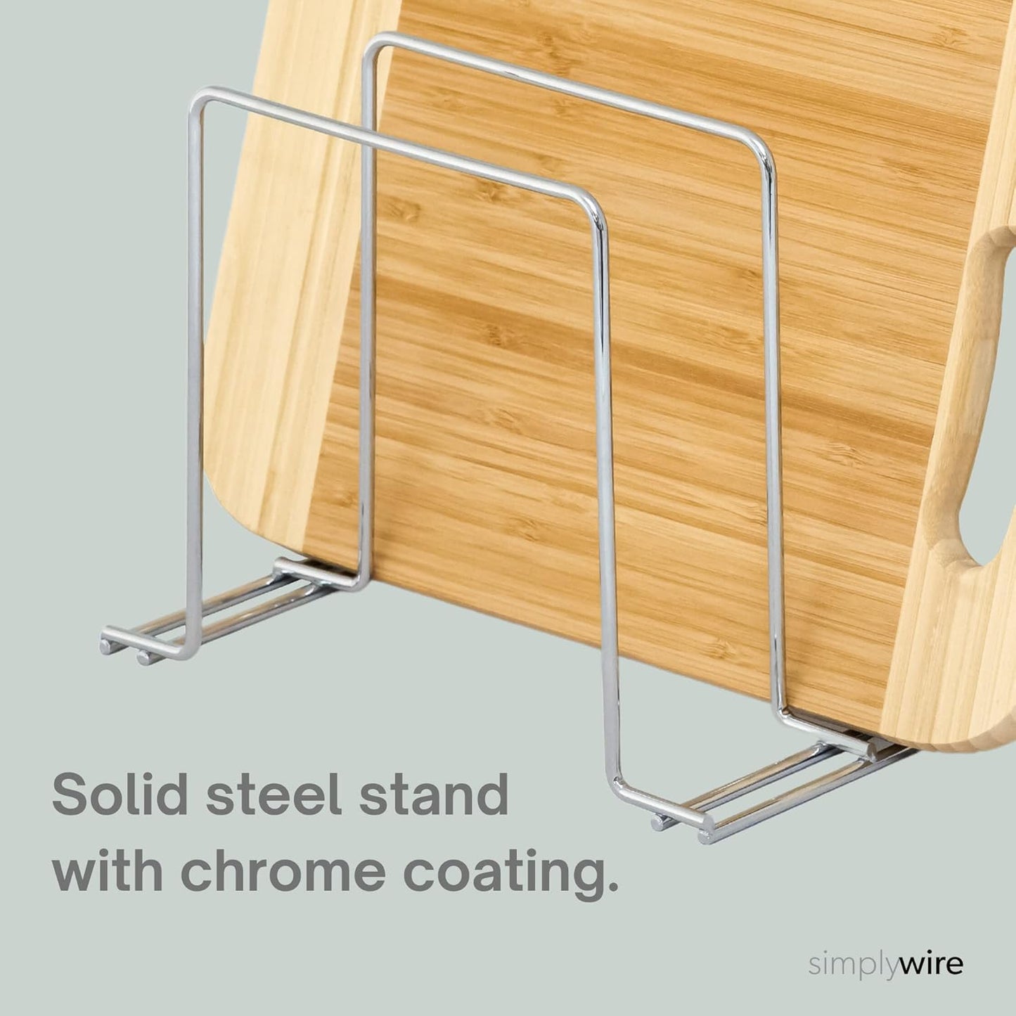– Baking Tray and Chopping Board Rack - Pan Storage - Kitchen Cupboard Organiser – Chrome