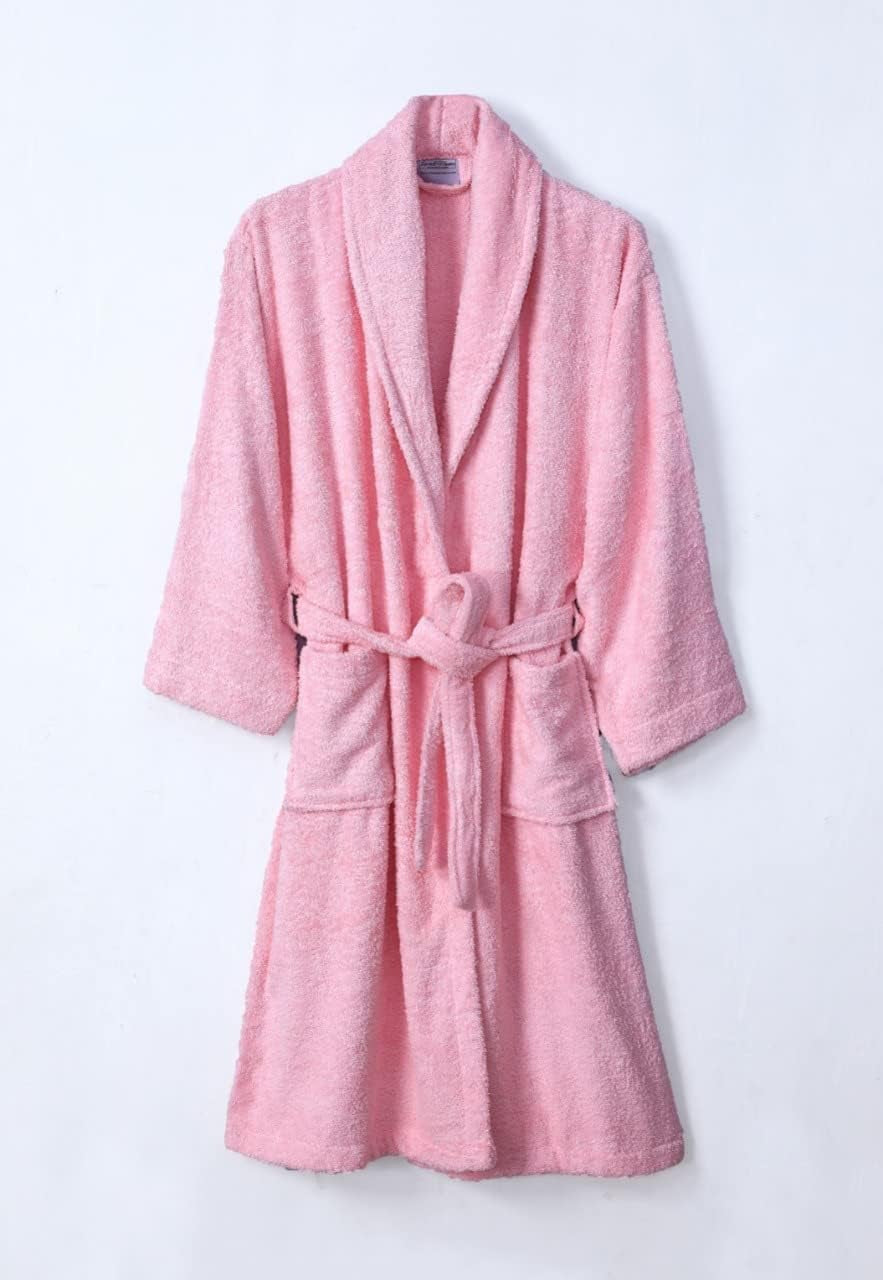 White Terry Towel Bathrobe Dressing Gowns100% Egyptian Cotton Beach Body Wrap Lightweight for All Seasons Spa Hotel Sleepwear Comfort