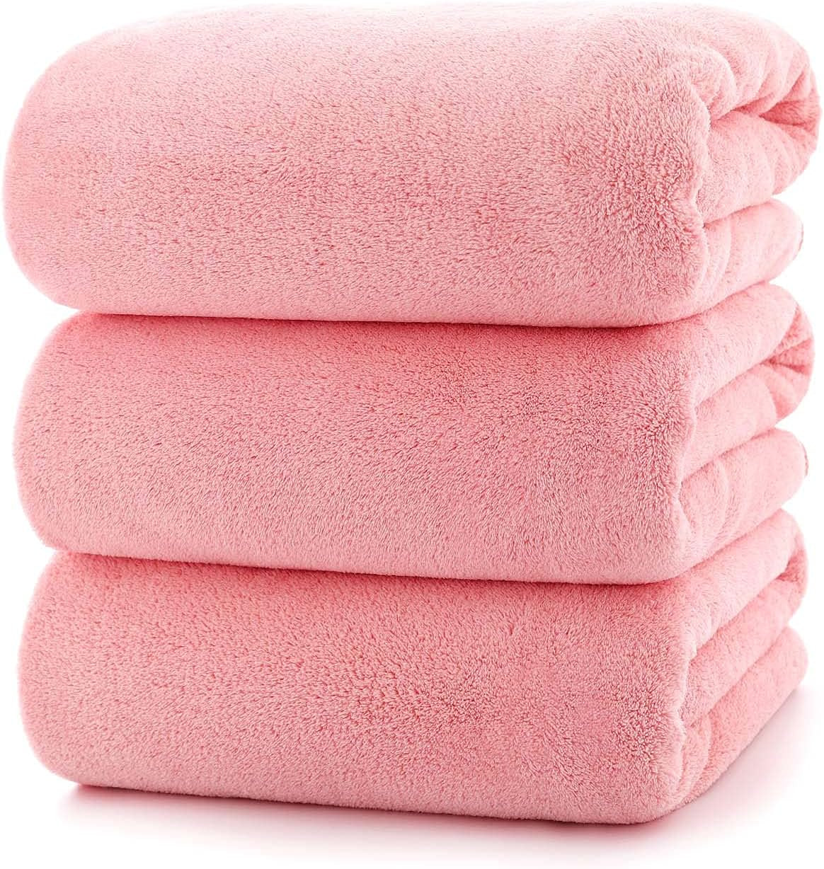 Towels 4-Piece Soft Microfiber Bath Towel Set Incredibly Absorbent Lightweight Quick Dry and Durable, 55" L X 27" W, 4 Pack Multicolour