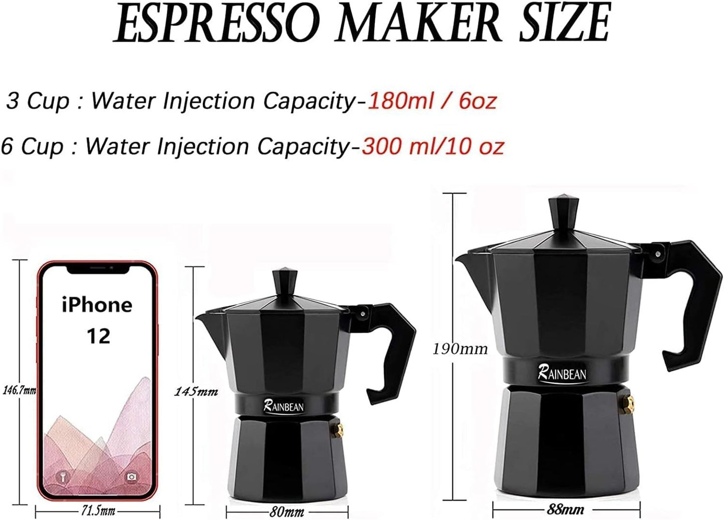 Stovetop Moka Pot Espresso Maker – Classic Italian Coffee Percolator