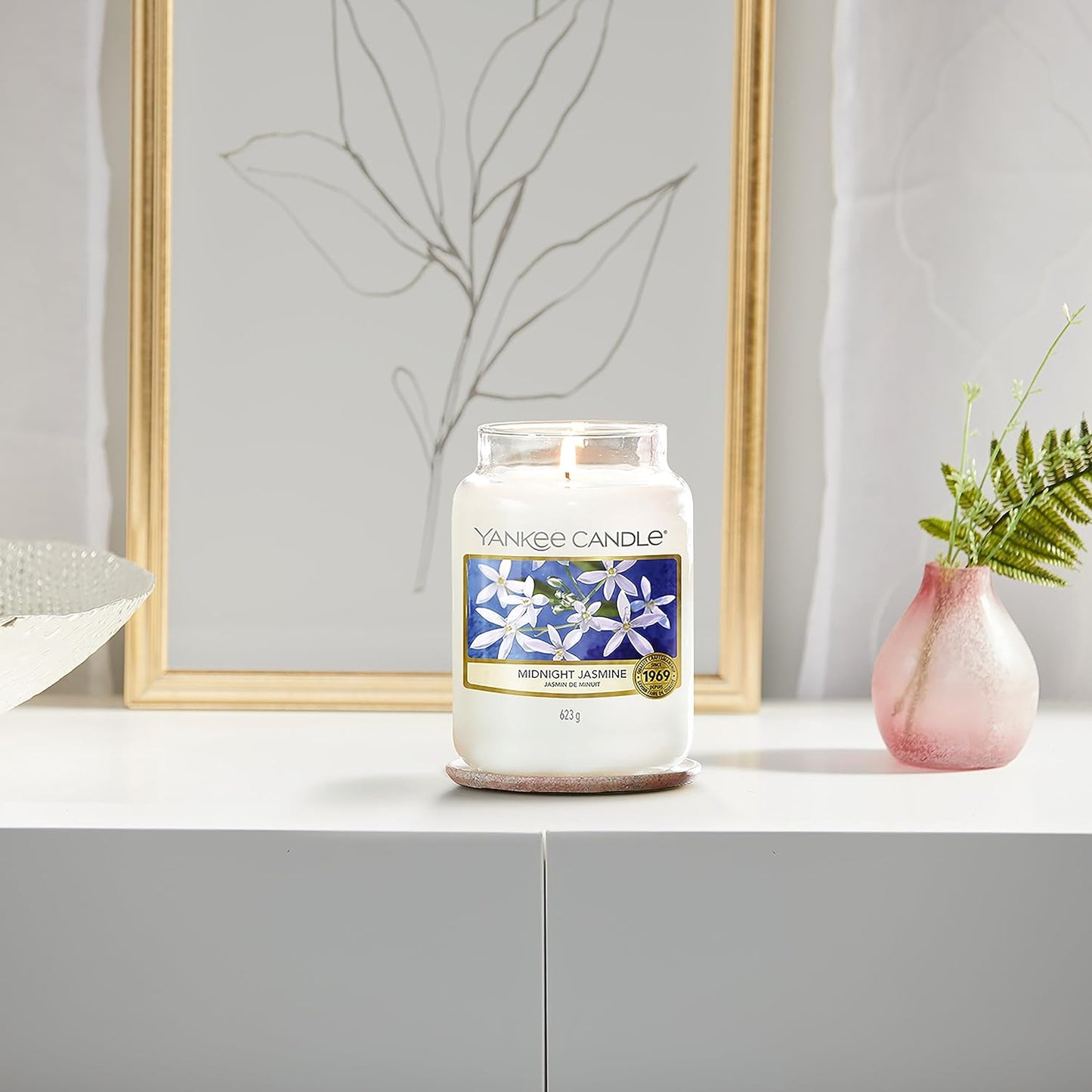 Scented Candle | Midnight Jasmine Large Jar Candle | Long Burning Candles: up to 150 Hours | Perfect Gifts for Women