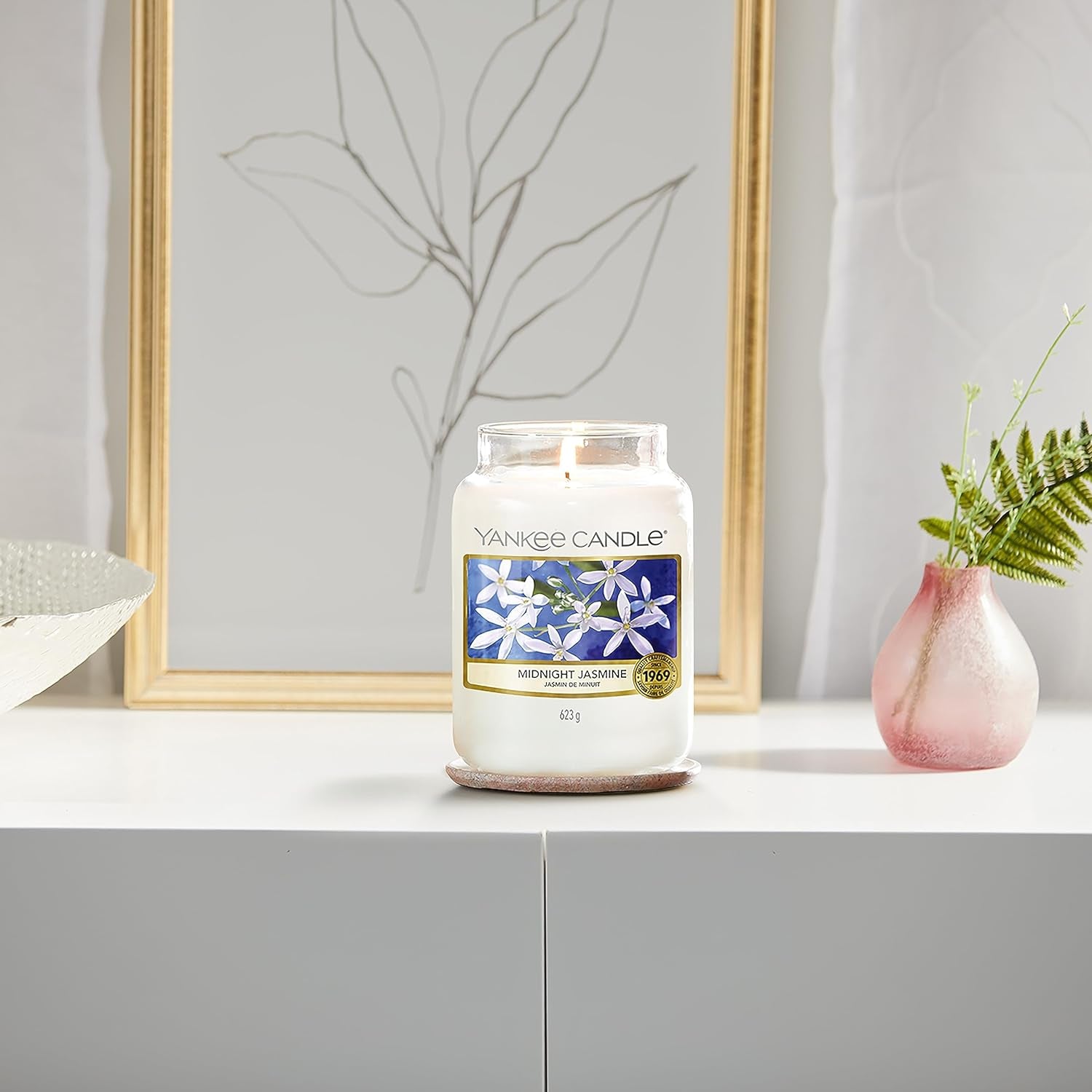 Scented Candle | Midnight Jasmine Large Jar Candle | Long Burning Candles: up to 150 Hours | Perfect Gifts for Women