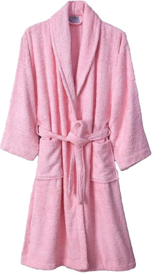 White Terry Towel Bathrobe Dressing Gowns100% Egyptian Cotton Beach Body Wrap Lightweight for All Seasons Spa Hotel Sleepwear Comfort