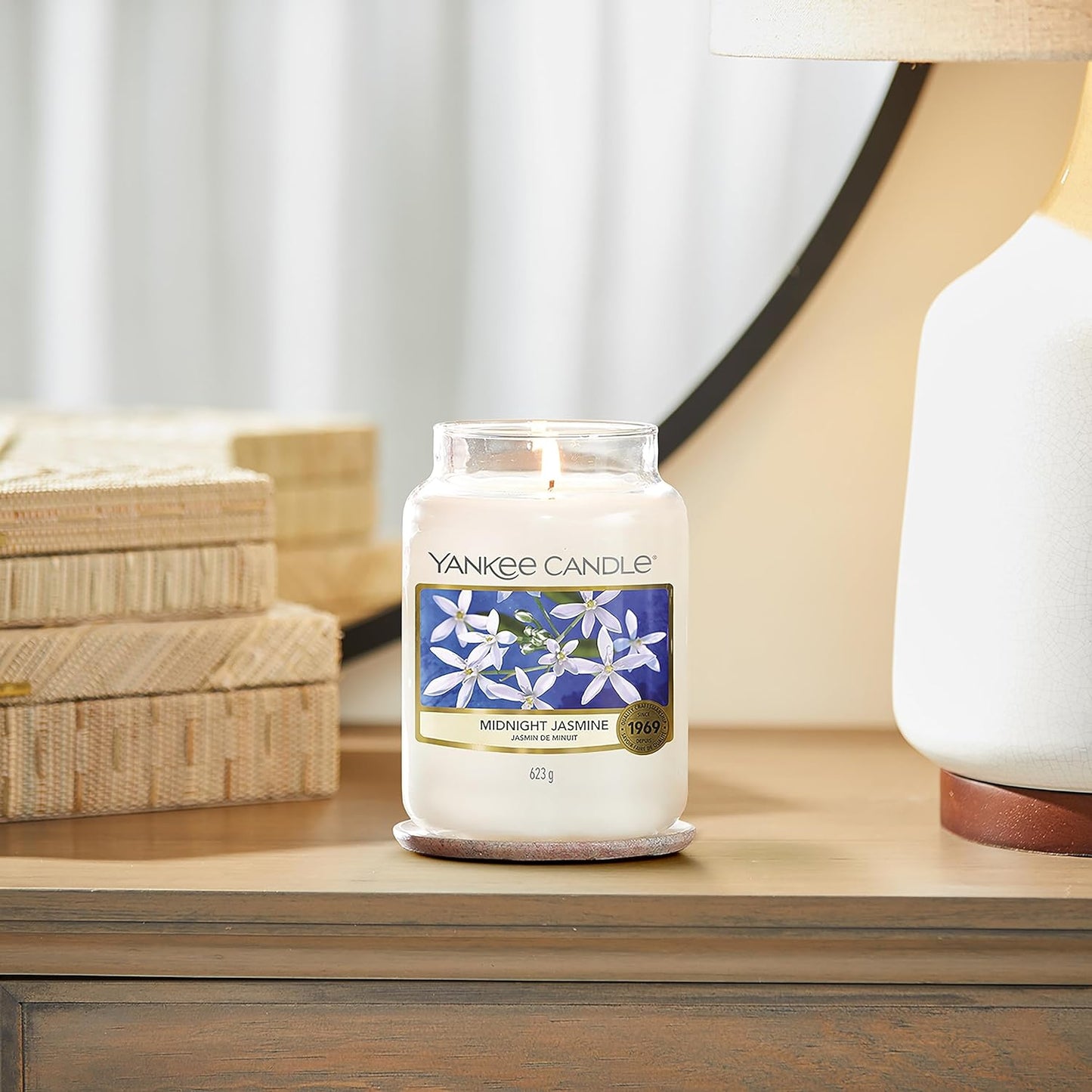 Scented Candle | Midnight Jasmine Large Jar Candle | Long Burning Candles: up to 150 Hours | Perfect Gifts for Women