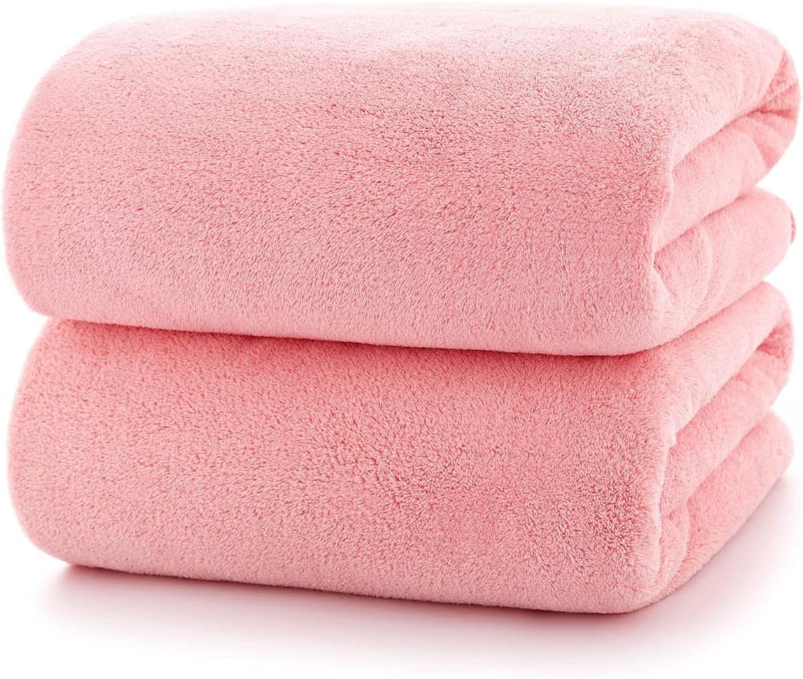 Towels 4-Piece Soft Microfiber Bath Towel Set Incredibly Absorbent Lightweight Quick Dry and Durable, 55" L X 27" W, 4 Pack Multicolour