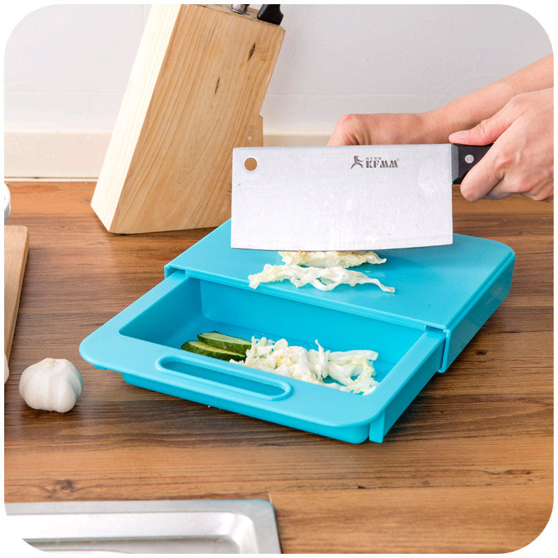 3-in-1 Over-Sink Cutting Board with Built-In Strainer & Storage Tray