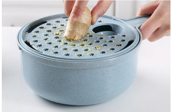 8-in-1 Mandoline Slicer & Grater – Veg Cutter, Peeler, & Strainer