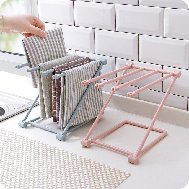 Foldable Dishcloth Holder – Space-Saving Kitchen Towel Drying Rack