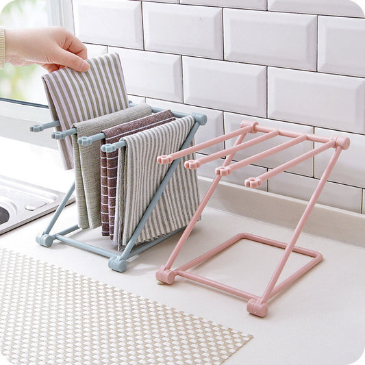 Foldable Dishcloth Holder – Space-Saving Kitchen Towel Drying Rack