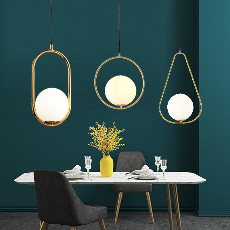 Golden Glass Ball Bedside Lamp – Elegant Modern Night Light