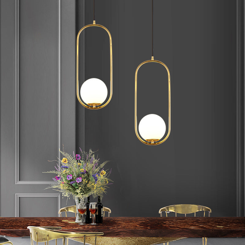 Golden Glass Ball Bedside Lamp – Elegant Modern Night Light