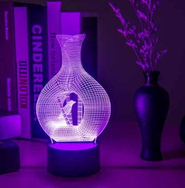 3D LED Night Light – Creative Mood Lamp for Bedroom & Desk Decor
