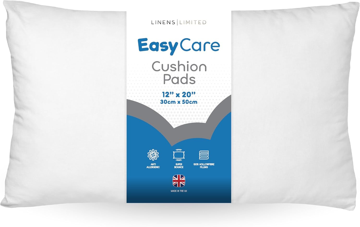 - Cushion Insert 40Cm X 60Cm, Made in the UK, Soft and Plump, Non-Allergenic Sofa Cushion Pad, Easy to Clean, Large Cushion Inner, Perfectly Fits Covers (White) (2 Pack)