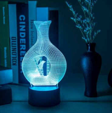 3D LED Night Light – Creative Mood Lamp for Bedroom & Desk Decor