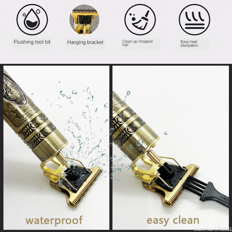 Retro T9 Hair Clipper – Stylish, Powerful & USB Rechargeable