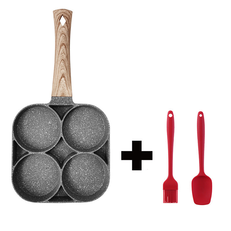 4-Hole Non-Stick Frying Pan – Breakfast Maker for Eggs, Pancakes & Burgers